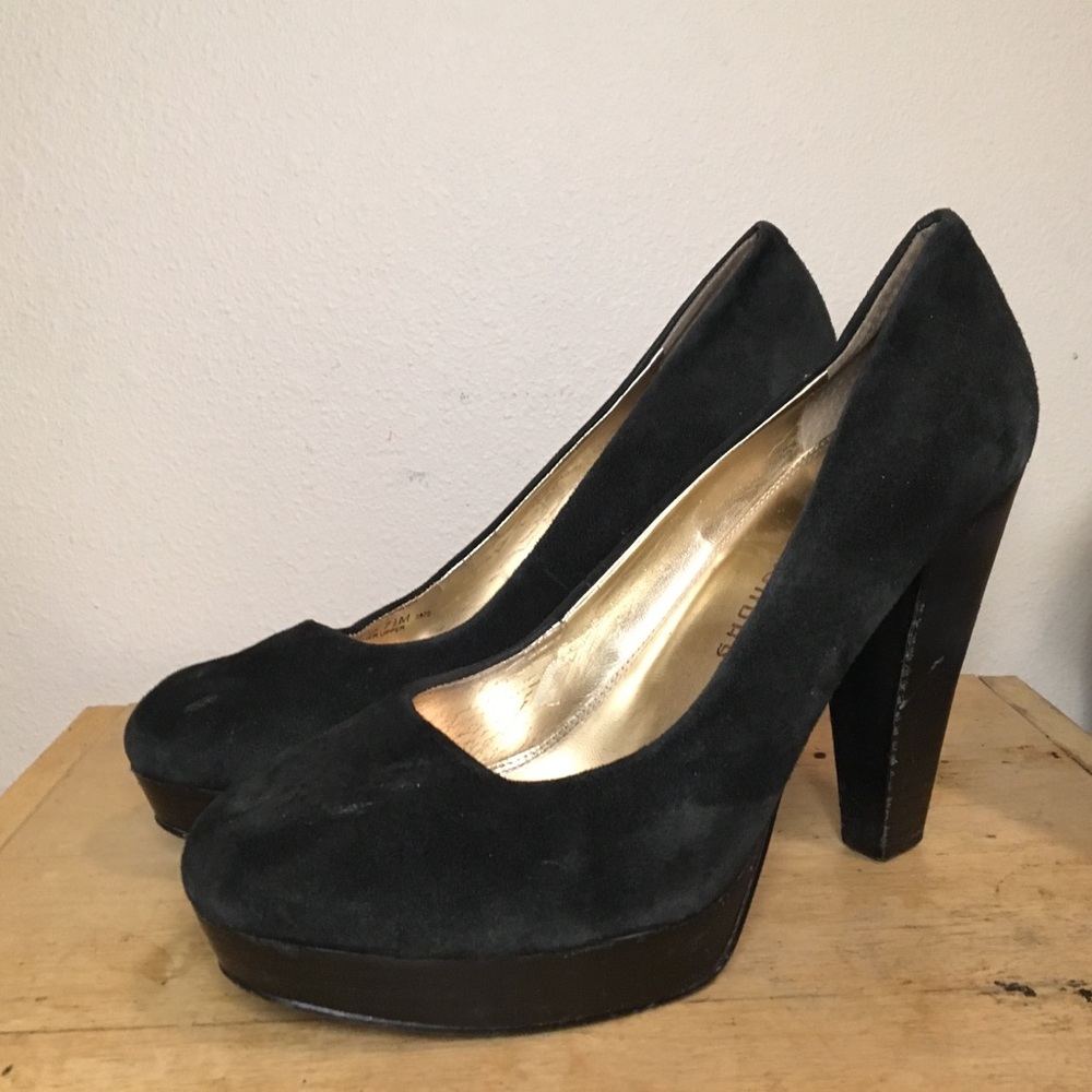 Black Suede Chinese Laundry Heels